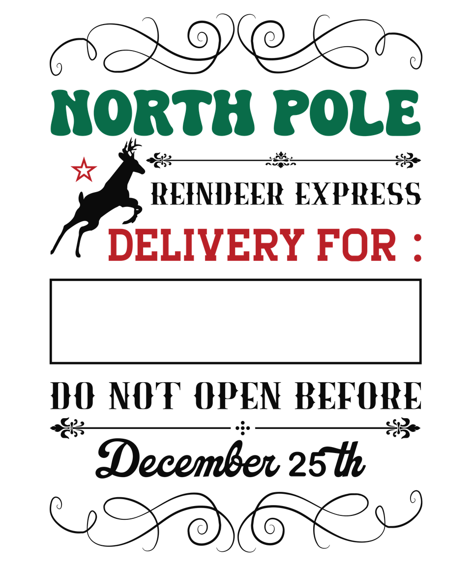 Seasons   christmas santa sack north pole reindeer mail 04 color