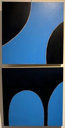 Annie Newman: Zoom 1and Zoom 2. Oil on Wood
