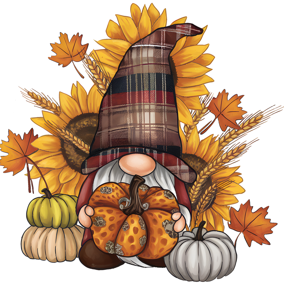 Seasons   fall fall gnome in plaid