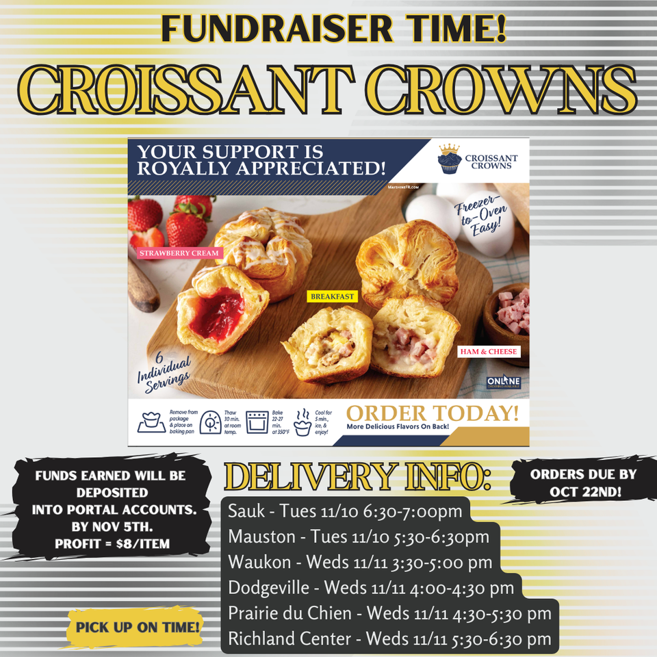 Croissant crowns fundraiser info 2026