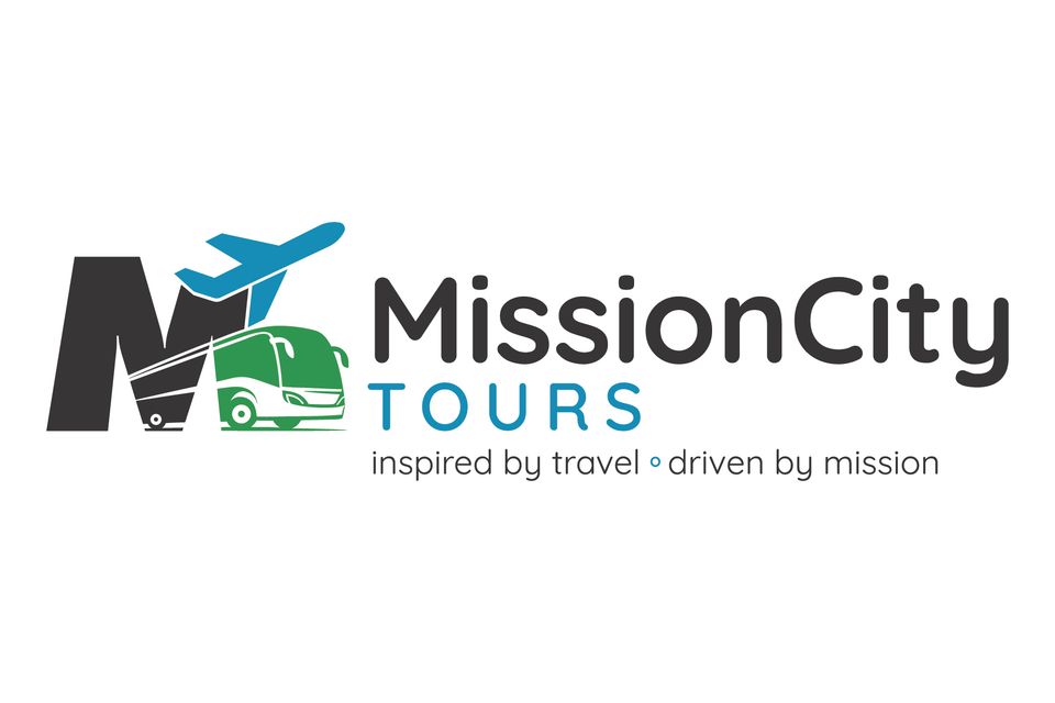 Mission city tours logo tagline full color