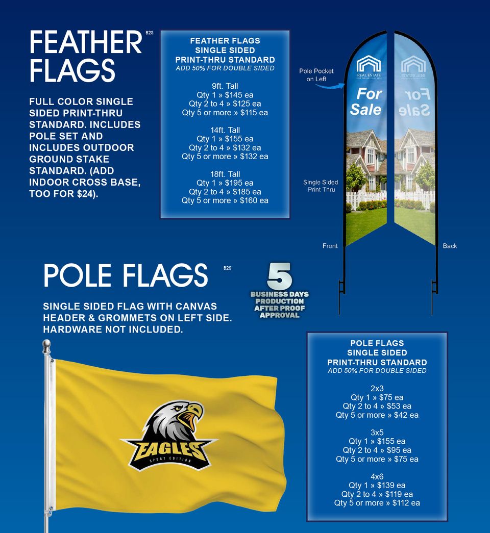 Feather   pole flags