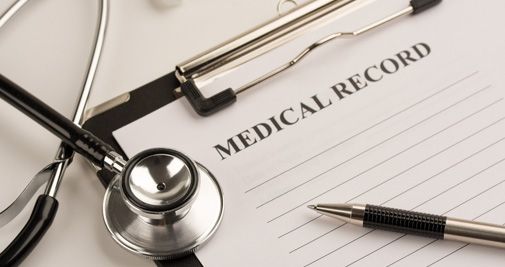 Medical records black pen