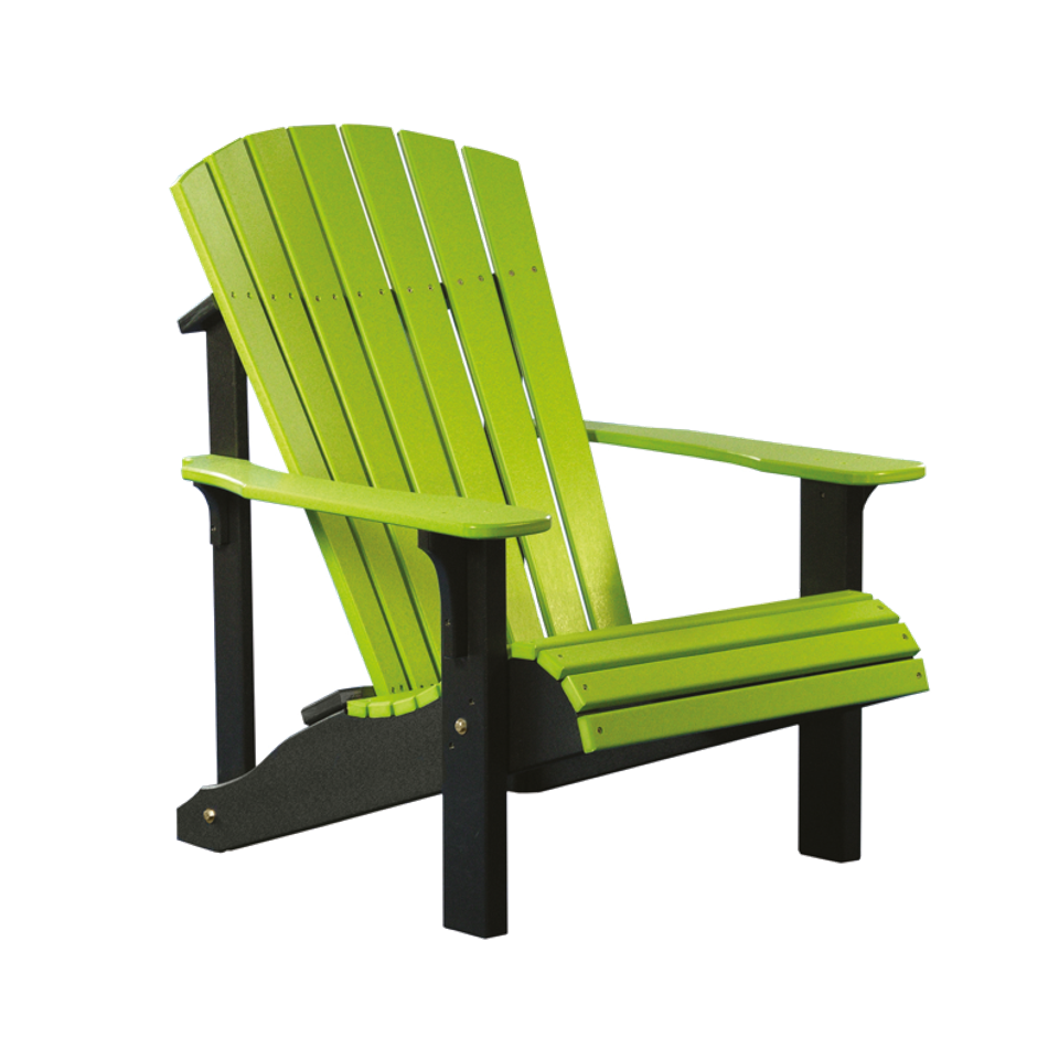 7 hlf deluxe adirondack chair   lime green