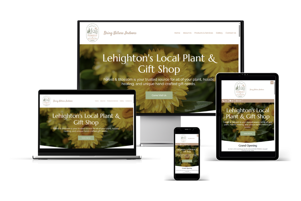 Mobile-friendly small business website design example for a local shop in Lehighton PA