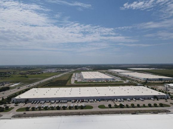 Drone photo of commercial building