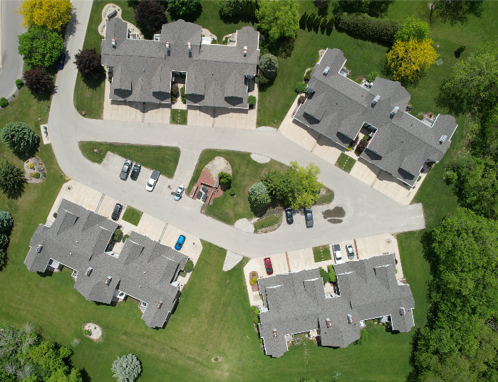 Multi-family apartment complex roofing project in Wisconsin