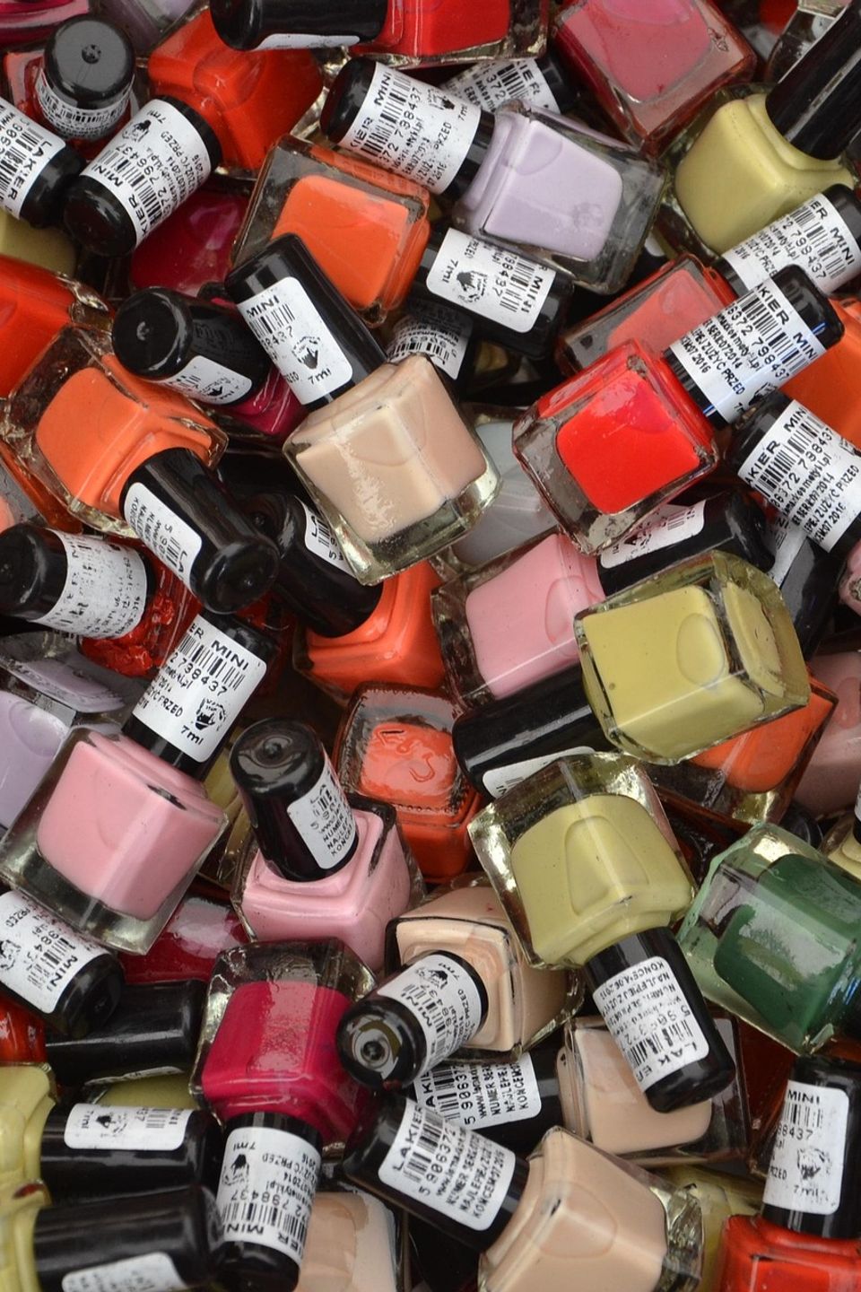 Collection of nail polishes