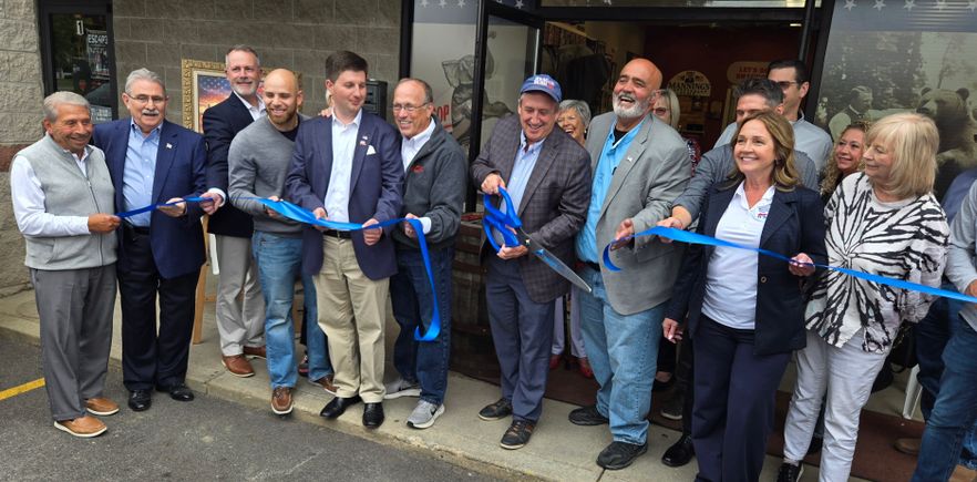Cutting the ribbon at hq