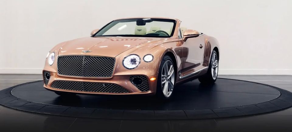 Bentley continental gtc gold