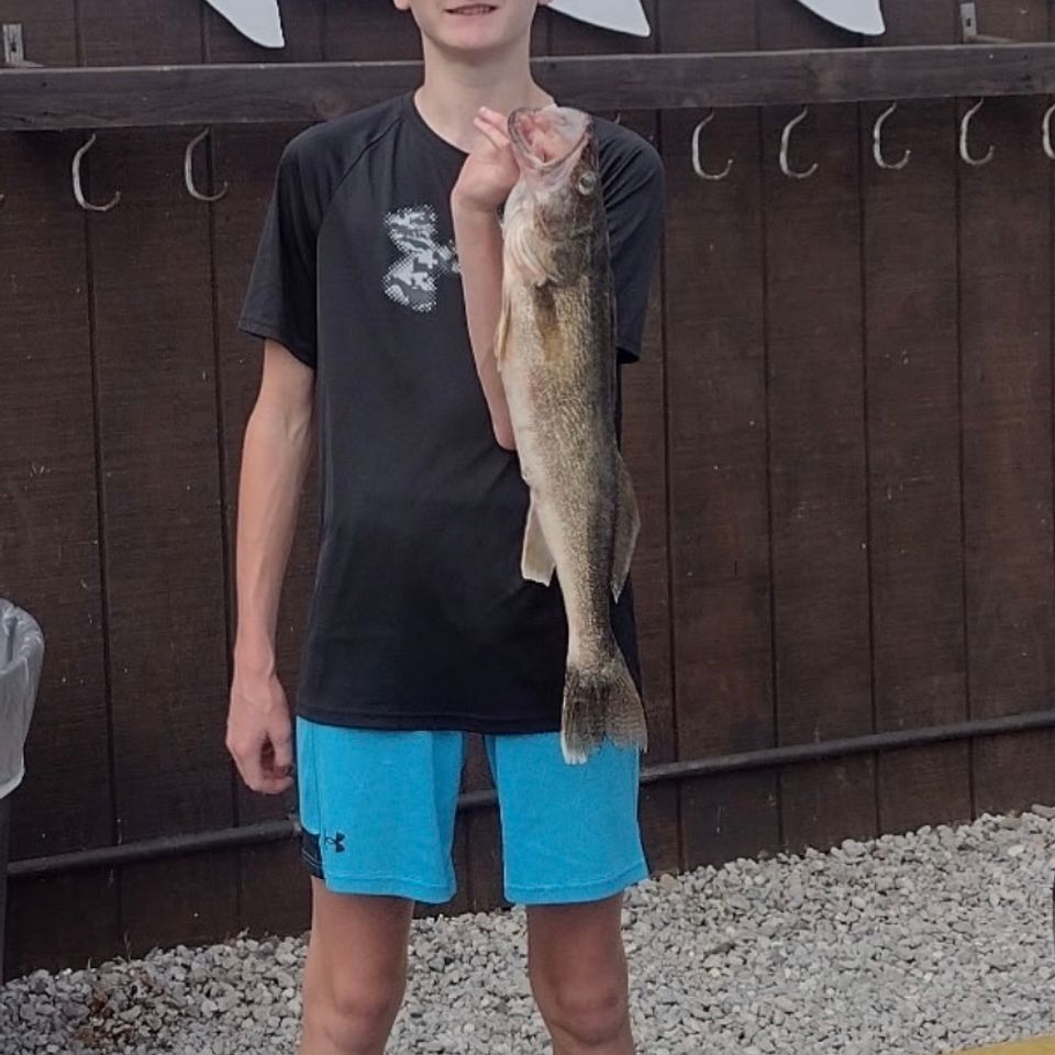 Kyle Heller, 14, of Elizabethtown reeled in this Walleye on Lake Erie.