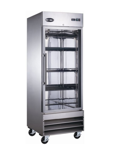 Commercial Restaurant Reach In Cooler or Freezer with Two Glass Doors