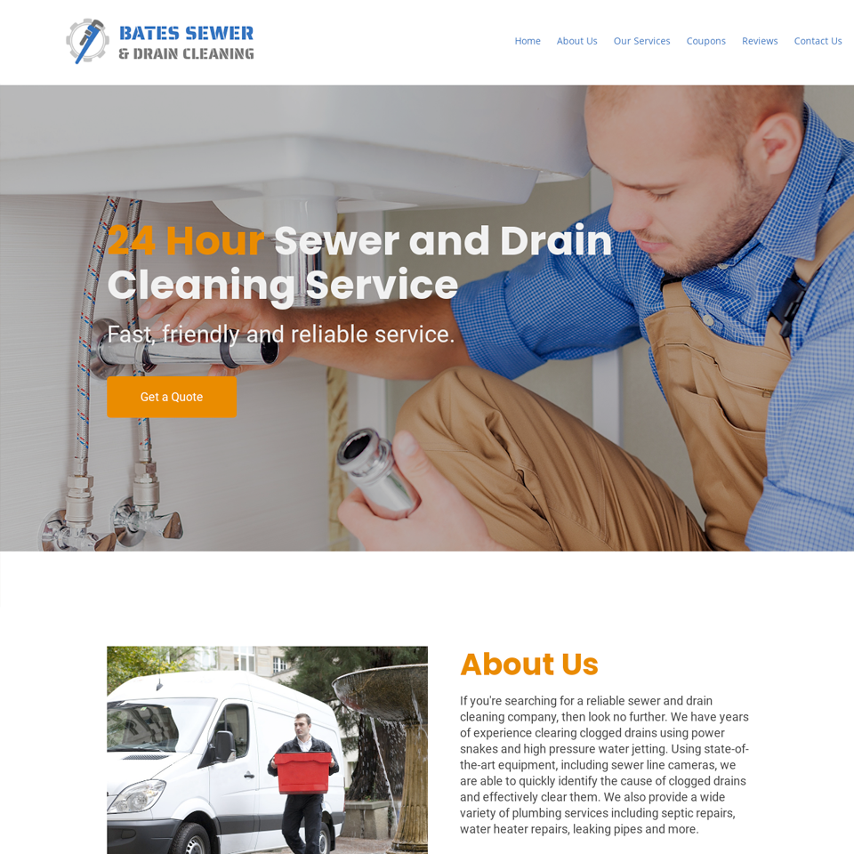 Sewer drain cleaning website theme
