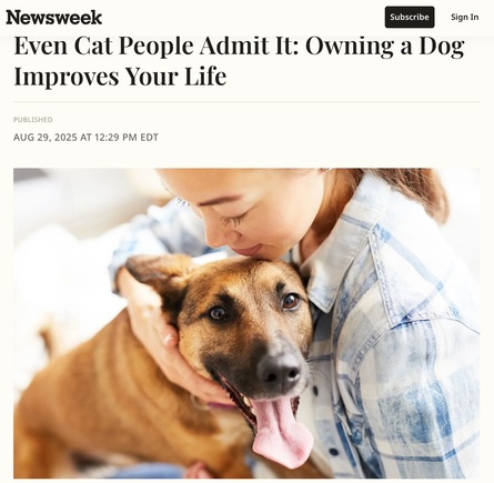 Newsweek canine screenshot