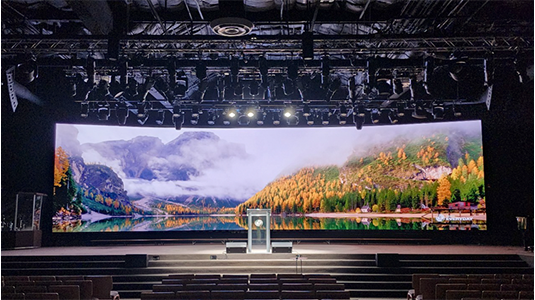 Church everyday large led video wall