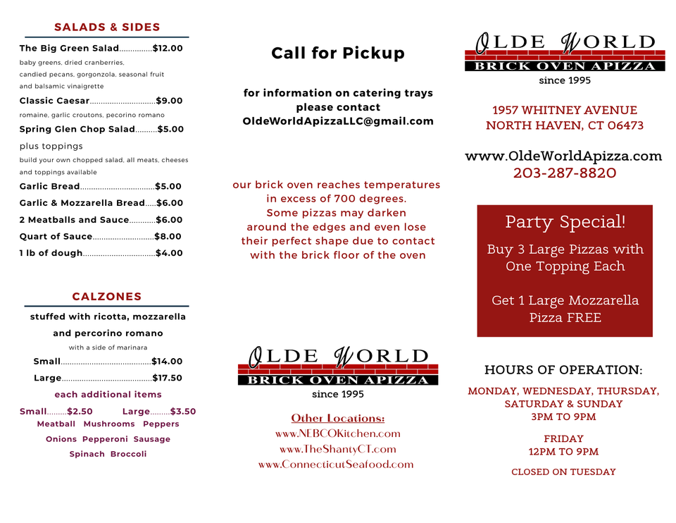 Olde world menu (1)