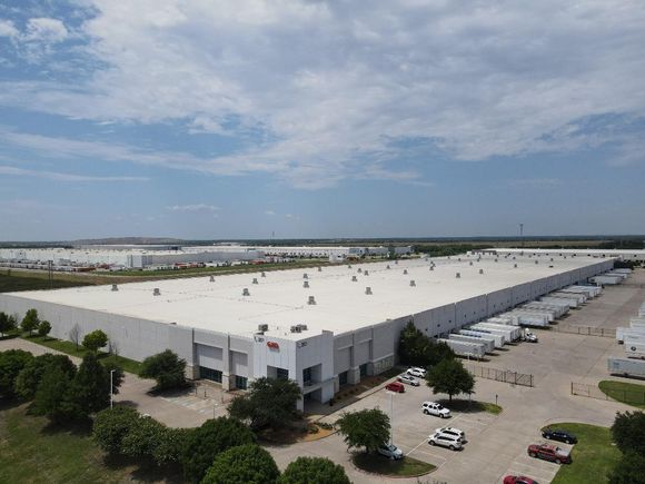 Drone photo of commercial building