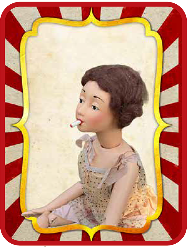French smoking doll
