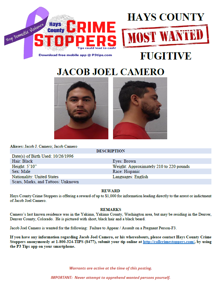 Camero most wanted poster