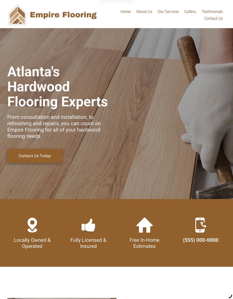 Sample home services website design by NoticeEdge