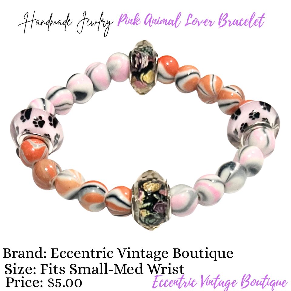 Pink animal lover bracelet