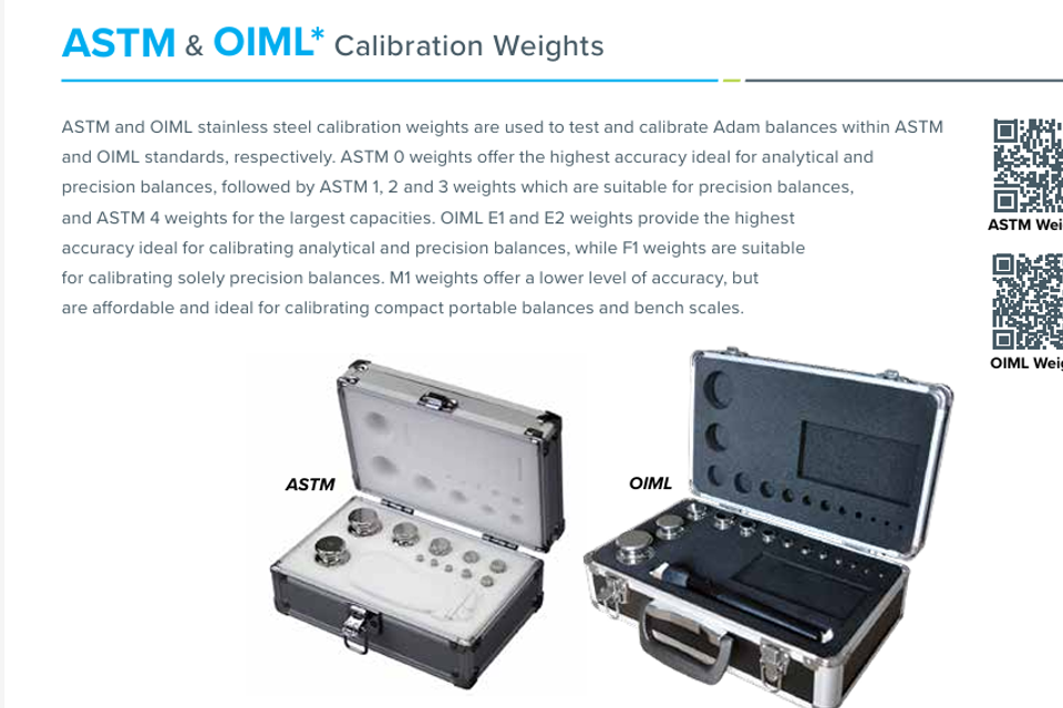 Calibration weights 2