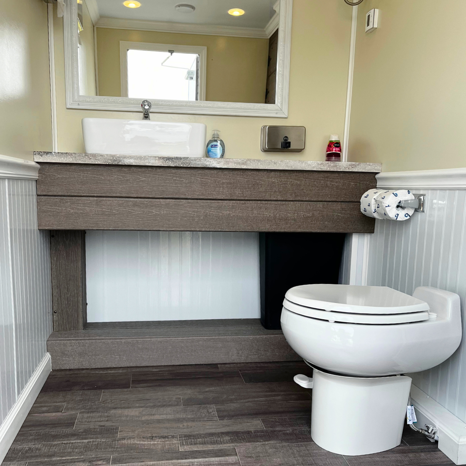 Luxury Restroom Trailer Interior