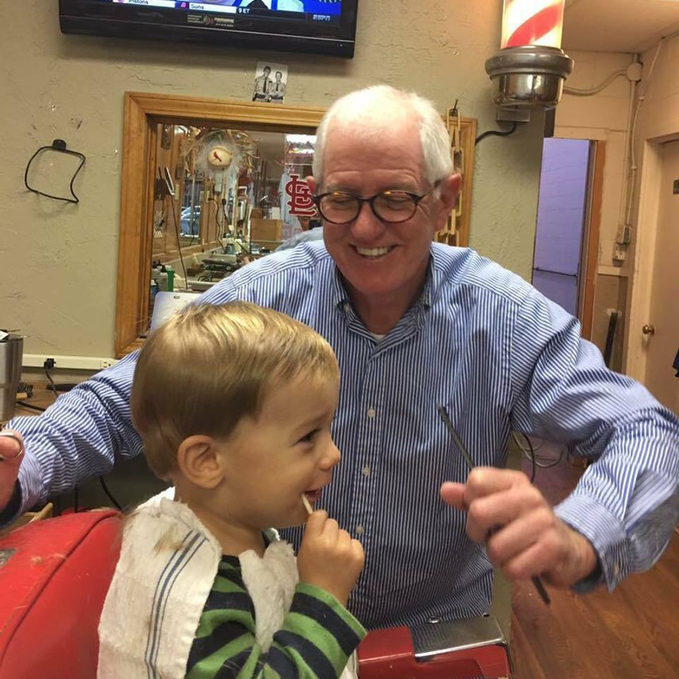 Joe and kids haircut