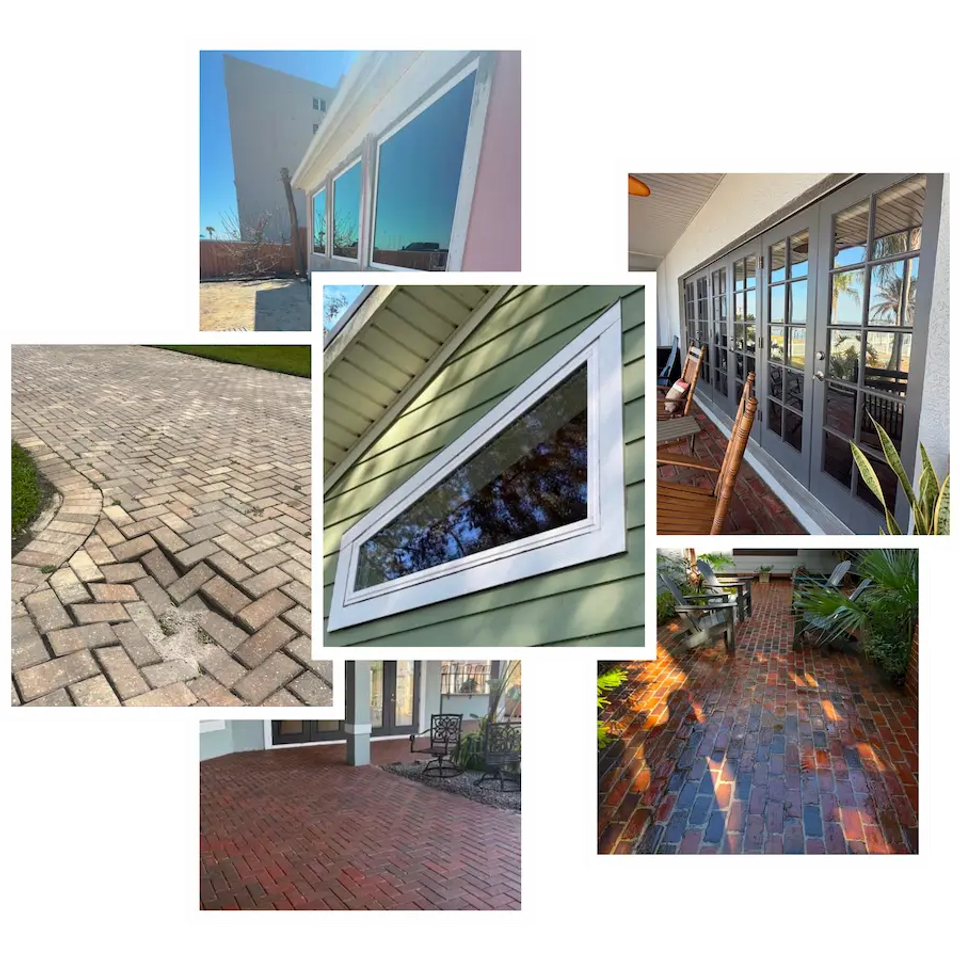 Collage of work, done by 3D Exterior Solutions of Volusia County Florida