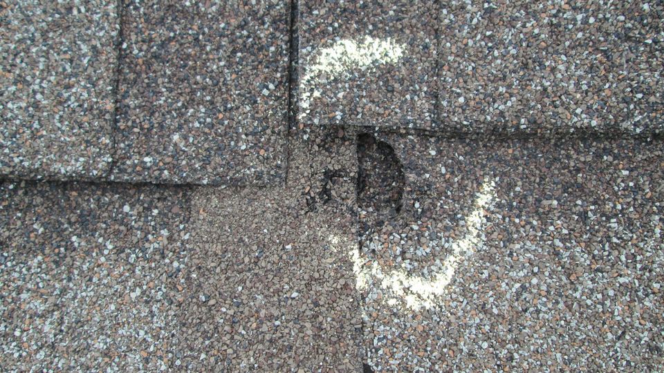 Signs of hail damage