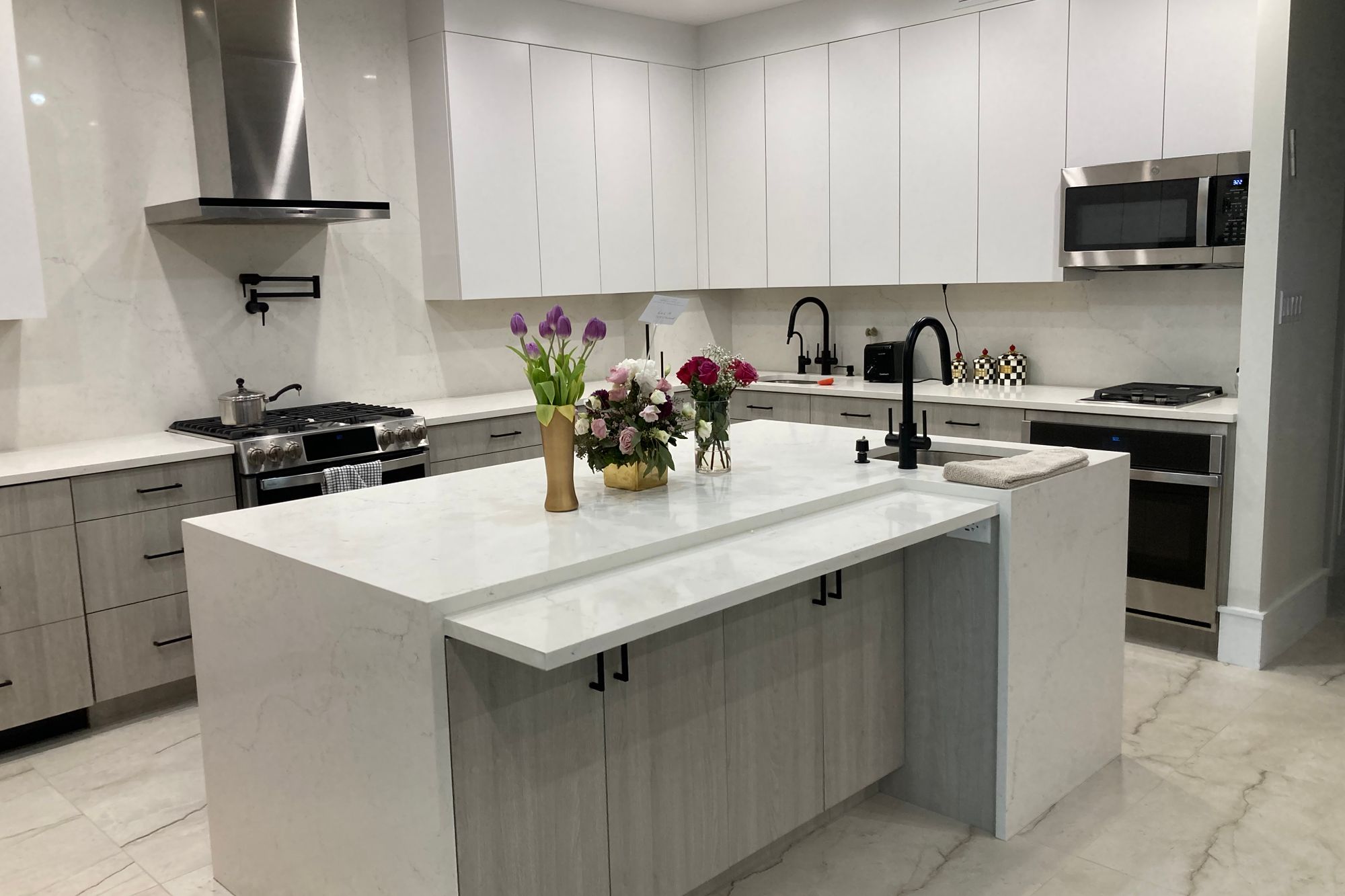 High End Modern Kitchen Kitchen Remodel in New City, NY by Ultimate Kitchens & Furniture Plus project photo 2