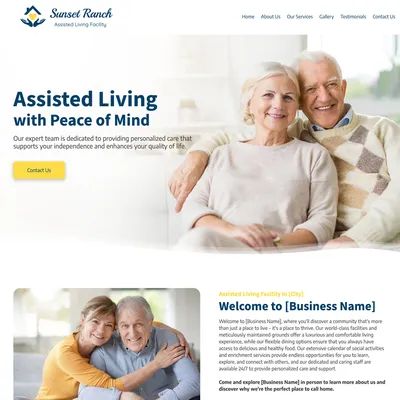 Assisted living facility website design theme original