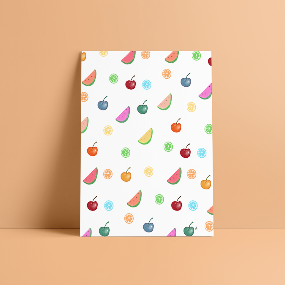 Mulitcolor fruit digital 