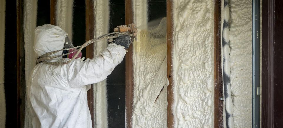 Spray foam home insulation