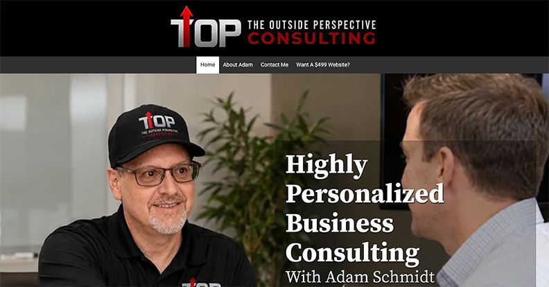 Top consulting website screen capture