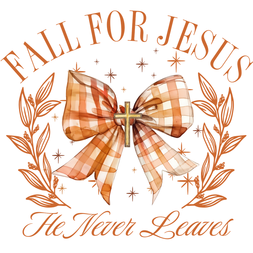Seasons   fall   fall for jesus bow with cross