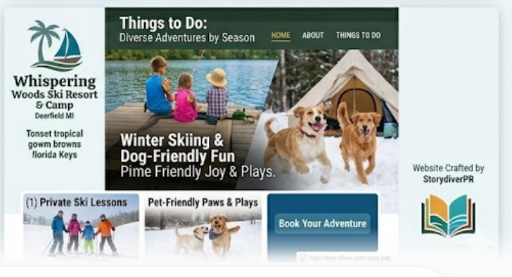 Campground website designs for four regions google gemini