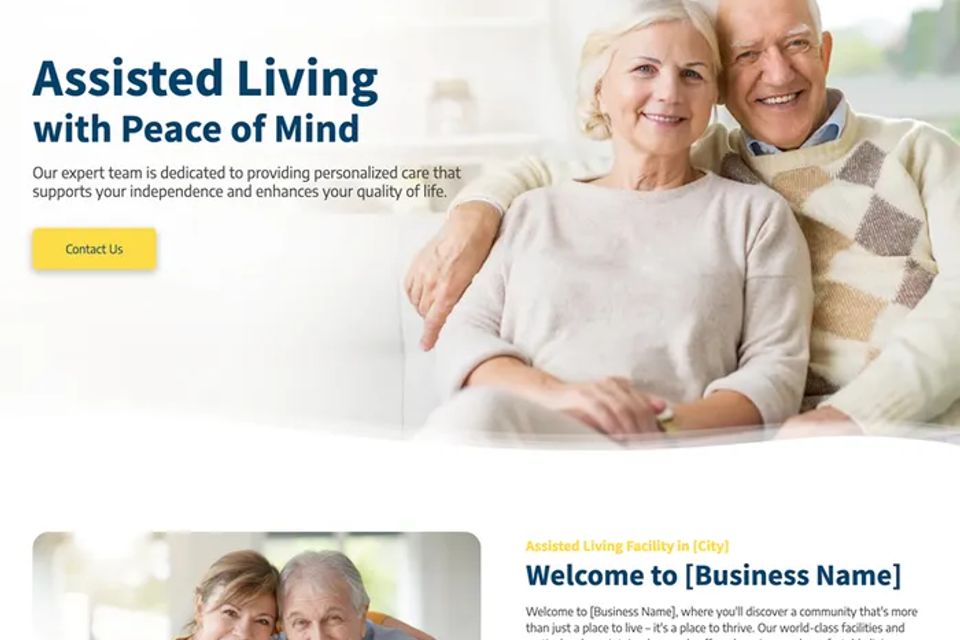 Assisted living facility website design theme original