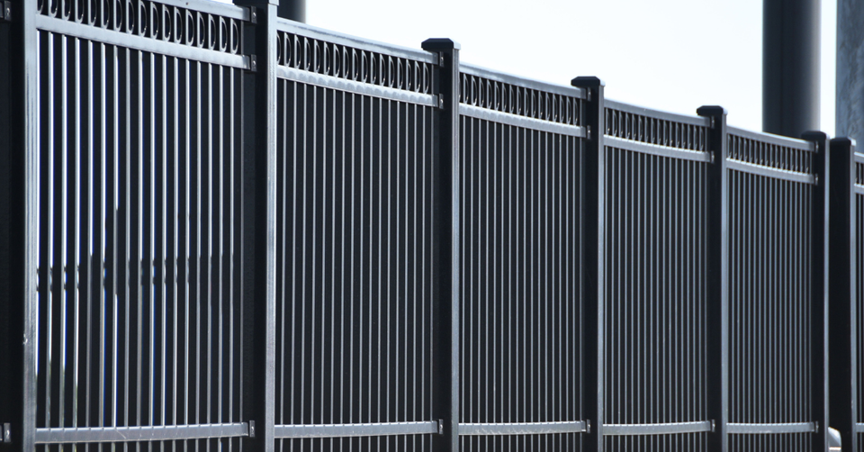 Aluminum fence landscape