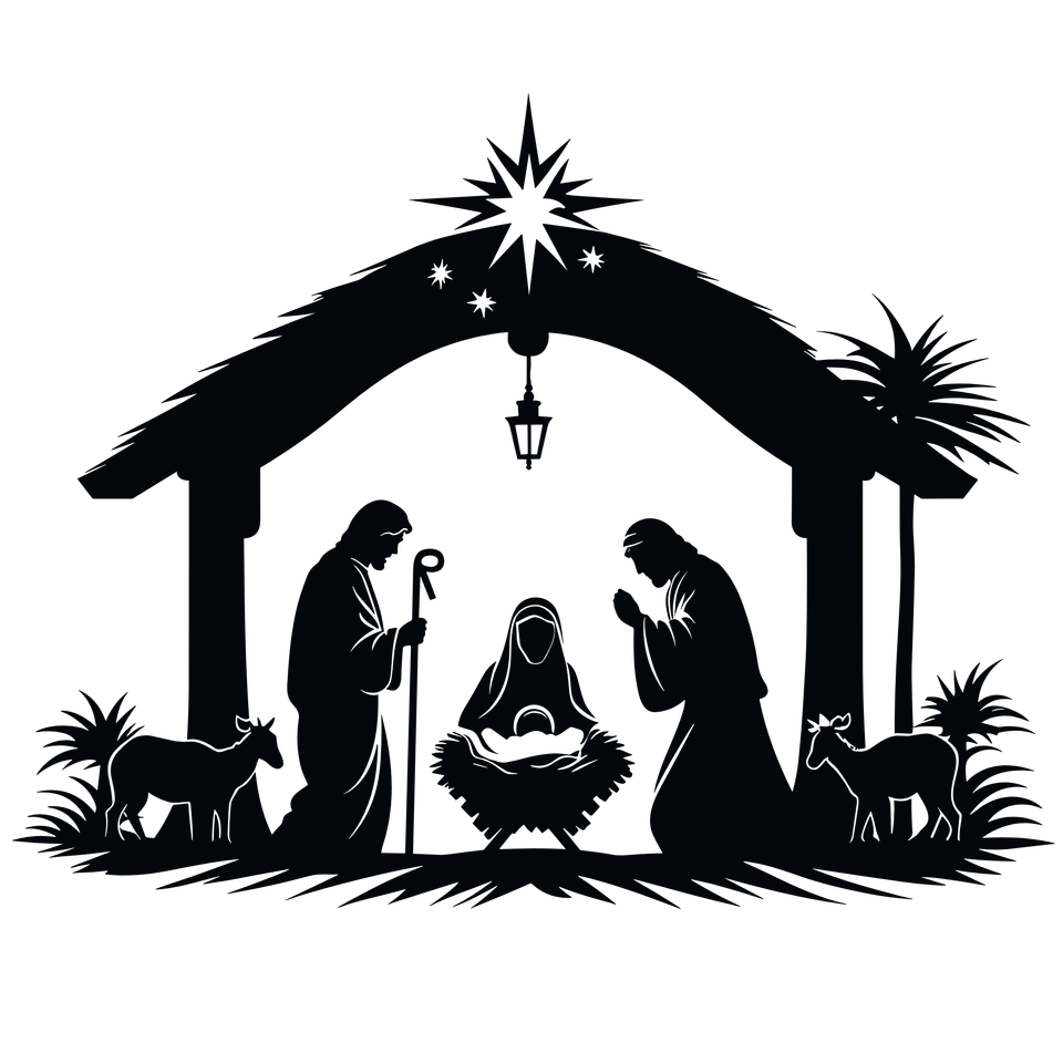 Seasons   christmas   nativity bw56