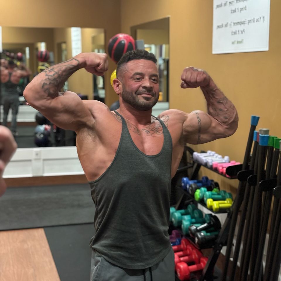 Angel Delgado, a personal trainer at Maximus Gym in Riverhead, NY