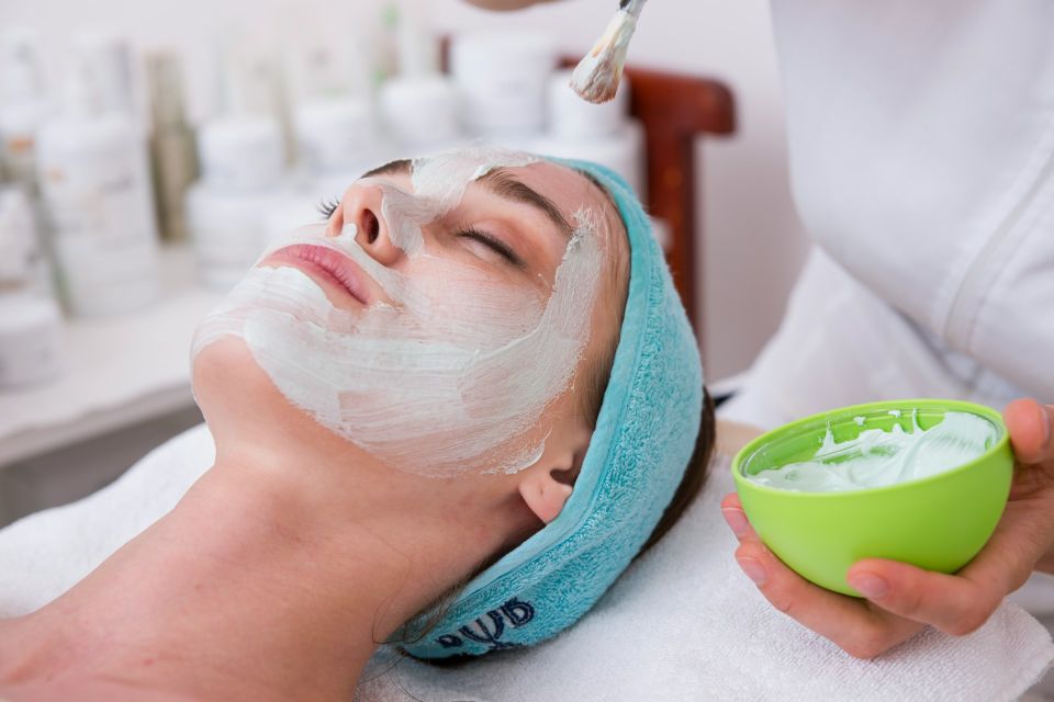 A woman relaxing during her spa visit