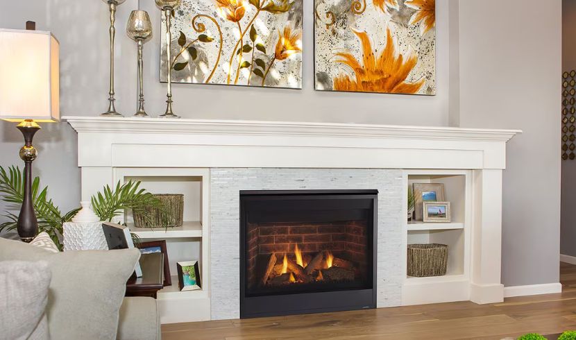 Quartz gas fire place