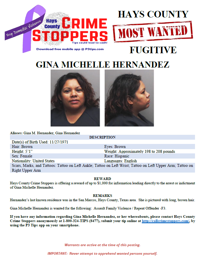 Hernandez most wanted poster