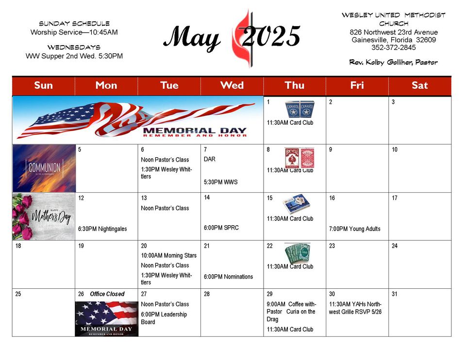 May 2025 calendar