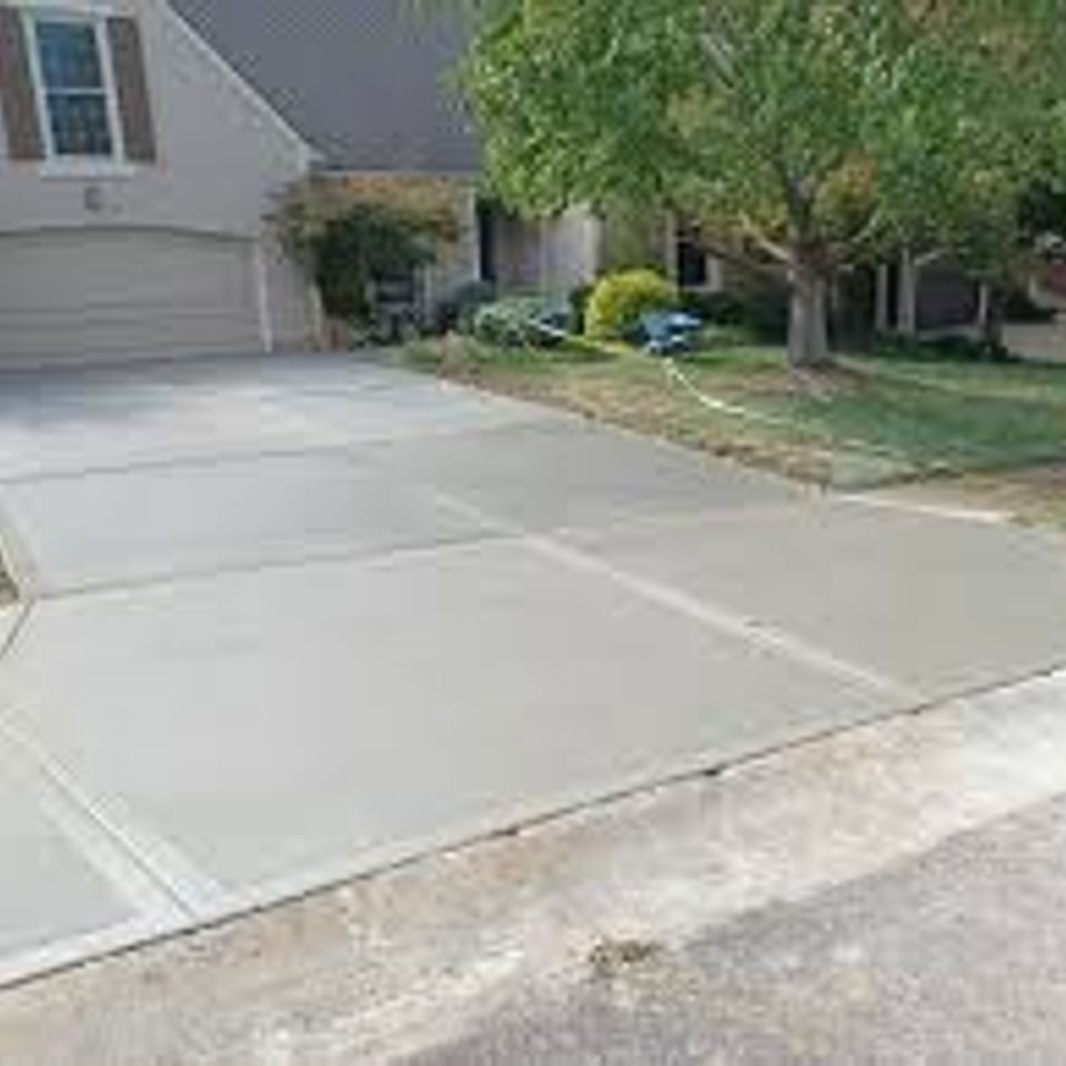 Concrete driveway