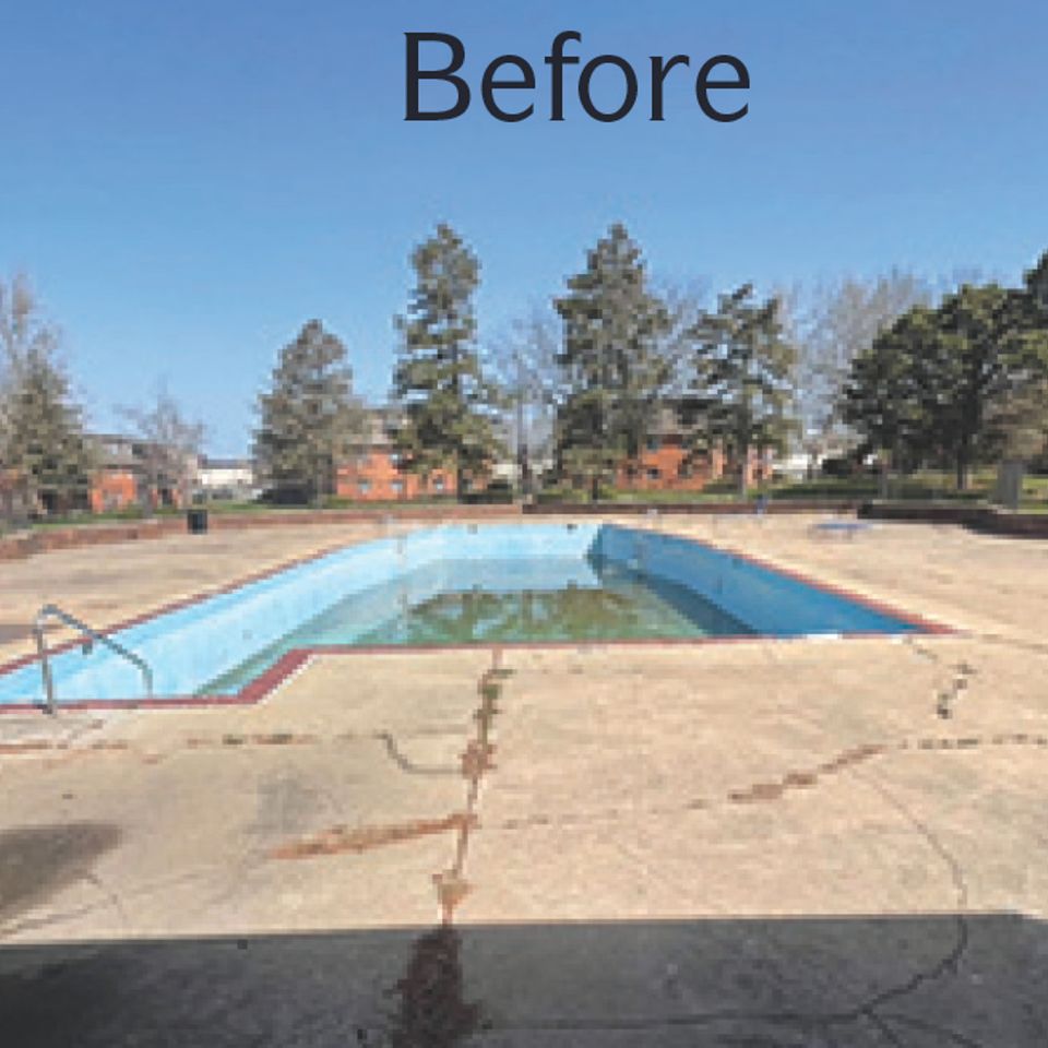 Pool before