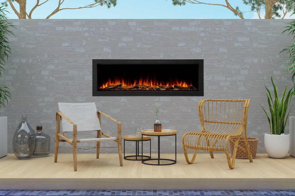 forum electric fireplace outdoors