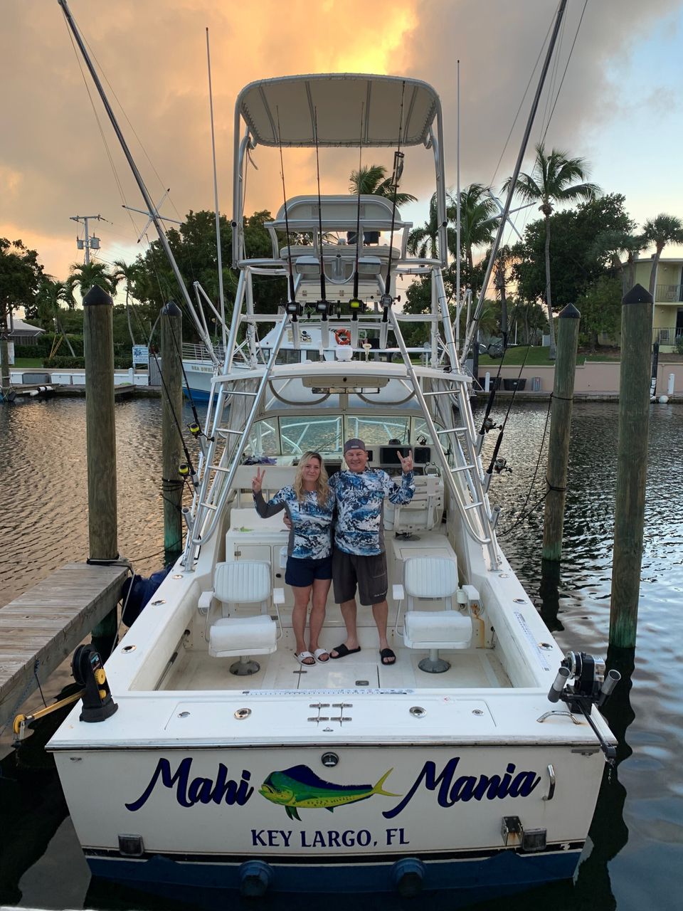 Mark and kelly back of boat