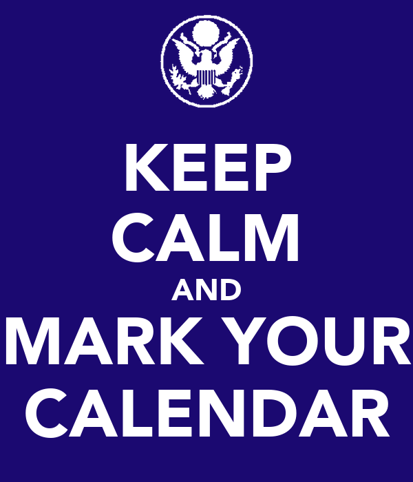 Keep calm and mark your calendar 13